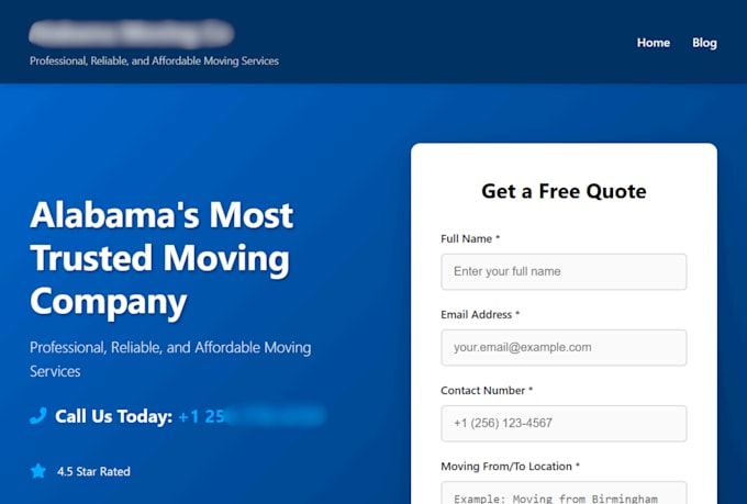 create a contractor website, 48hr launch, lead forms, and mobile design